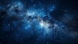space with explosions features dark blue hues