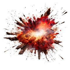 Wall Mural - Explosion border isolated on White background