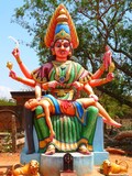 statue of a body with many arms in India