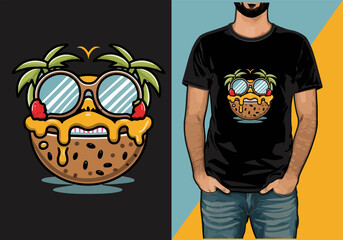 Summer food Sunglasses vector t-shirt design