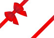 © BillionsPhoto - Red Ribbon Bow. Vector Illustration Isolated on White Background.
