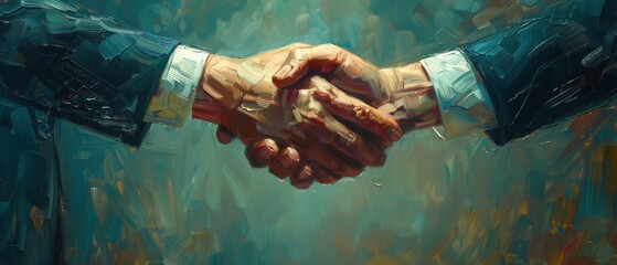 Poster - A handshake between business partners