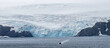 Boat and Glacier in Antarctica