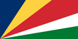 Close-up of blue, yellow, red, white and green national flag of African country of Seychelles. Illustration made March 2nd, 2024, Zurich, Switzerland.
