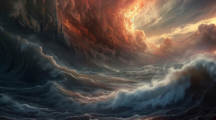 Wall Mural - background with clouds