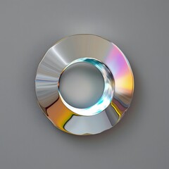 Wall Mural - Minimalist colorful art element. Chromatic dispersion and thin film spectral effect.
