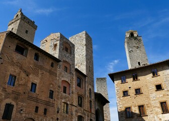 Wall Mural - Les maisons-tours de la ville médiévale de San Gimignano en Toscane 