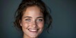 smiling pretty young girl close-up portrait Generative AI