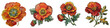 Iceland Poppy flower embroidered patch badge Hyperrealistic Highly Detailed Isolated On Transparent Background Png File