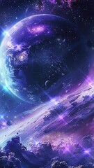 space spiral galaxy cosmos universe starry planet background