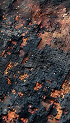 Poster - Vivid 3d abstract background in black and orange with bright elements for creative designs