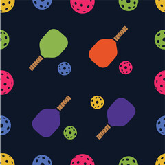 Premium editable vector file of seamless pickleball pattern best for your digital pattern design and print mockup	