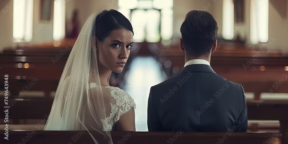 Devpolving Divorce concept with husband and wife fighting and arguing, devolving ...
