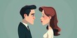 Divorce concept with husband and wife fighting and arguing, devolving into a legal issue with irreconcilable differences 