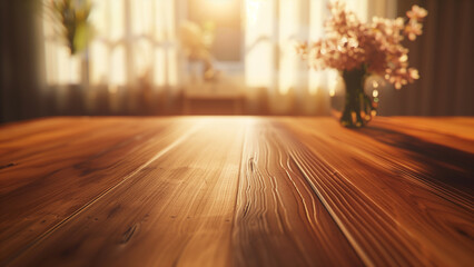 Nature’s Craftsmanship: A Close-Up of a Wooden Desk