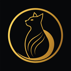 Poster - Cat logo vector artwork