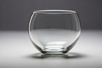 Wall Mural - empty glass on a white background