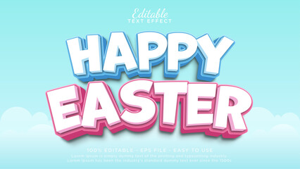 Aufkleber - Happy easter egg day editable text effect template
