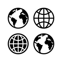 globe icon isolated on white background.