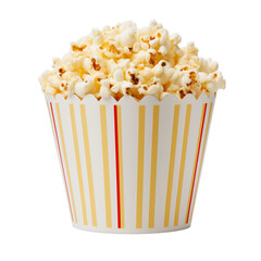 Wall Mural - Blank cardboard popcorn bucket isolated on transparent background, png