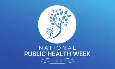 Wall Mural - National Public Health Week Observed every year of April 1 to April 7, Vector banner, flyer, poster and social medial template design.