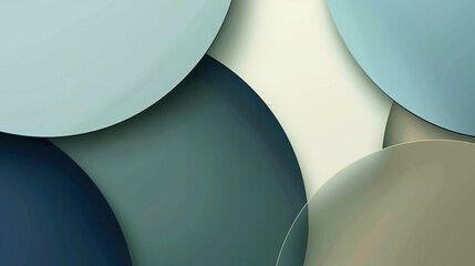 Wall Mural - abstract rounded blue background. Generative Ai.