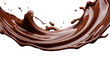 © morepiixel - Collection of PNG. Melted dark chocolate flow isolated on a transparent background.