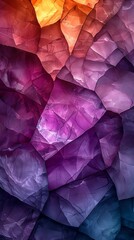 Leinwandbilder - Generative AI : purple pattern Geometry marble stone texture