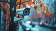 CCTV surveillance system with security cameras. Generative Ai.