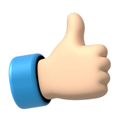 Wall Mural - 3d thumb up like symbol
