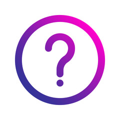 Wall Mural - question gradient icon