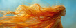 Artistic image of a woman with flowing red hair against a blue sky, symbolizing freedom and energy.