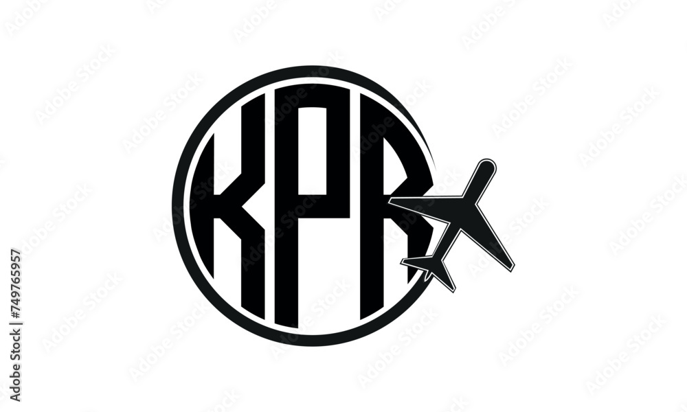 Kpr Vactor R KPR three initial letter circle tour & travel agency logo design vector ...