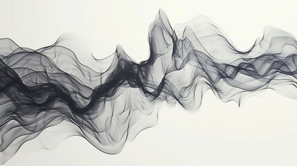 Poster - abstract minimalist line drawing with a deconstructed fractal split effect.