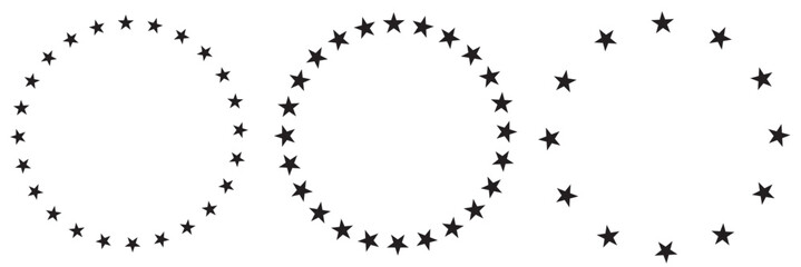 Stars in circle icon vector illustration graphic design. stars in round circular emblem 