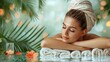 © Dushan - Body care. Spa body massage woman hands treatment. Woman having massage in the spa salon