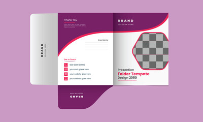 Wall Mural - Business presentation folder for files, design. 