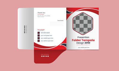 Wall Mural - Business presentation folder for files, design. 
