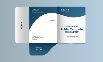 Wall Mural - Presentation marketing folder template design