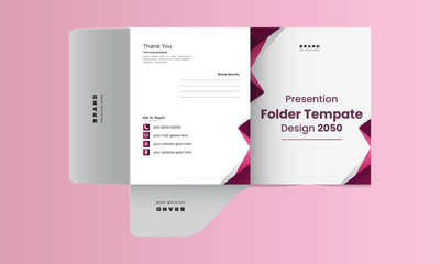 Wall Mural - Clean folder template design for company with vector and colorful. Element of stationery.