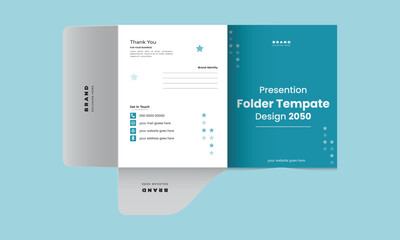 Wall Mural - presentation folder design folder template