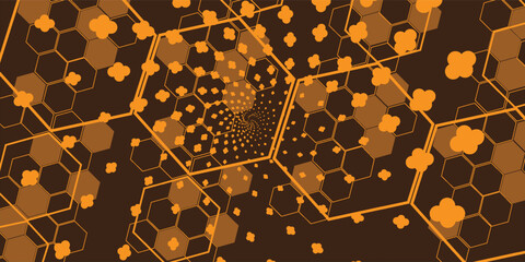 Wall Mural - abstract technology background vector hexagon concept design shape EPS10