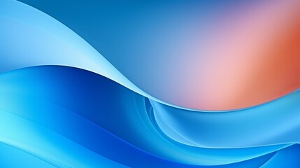 Sticker - Colored Macro Background with Curved Blue Paper Sheets - Features Soft Vivid Colors and Abstract Shapes