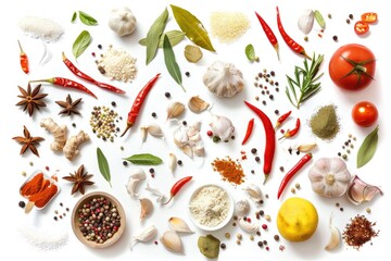 Poster - Variety of spices and herbs for cooking, perfect for food blogs or recipe websites