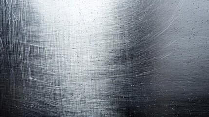 Poster - A detailed view of a metal surface covered in scratches. Ideal for industrial or grunge-themed designs
