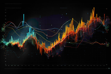 Wall Mural - Engage with stock market data in a whole new way with visually stunning and creative graphs.