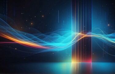 Poster - background technology, modern