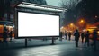 © Lee John - White Screen Billboard Mockup for advertising. Signage mockup