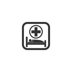 Poster - Hospital bed icon isolated on transparent background