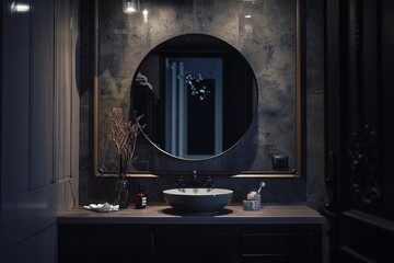 Wall Mural - Bathroom, sink and faucet. Modern luxury bathroom design.